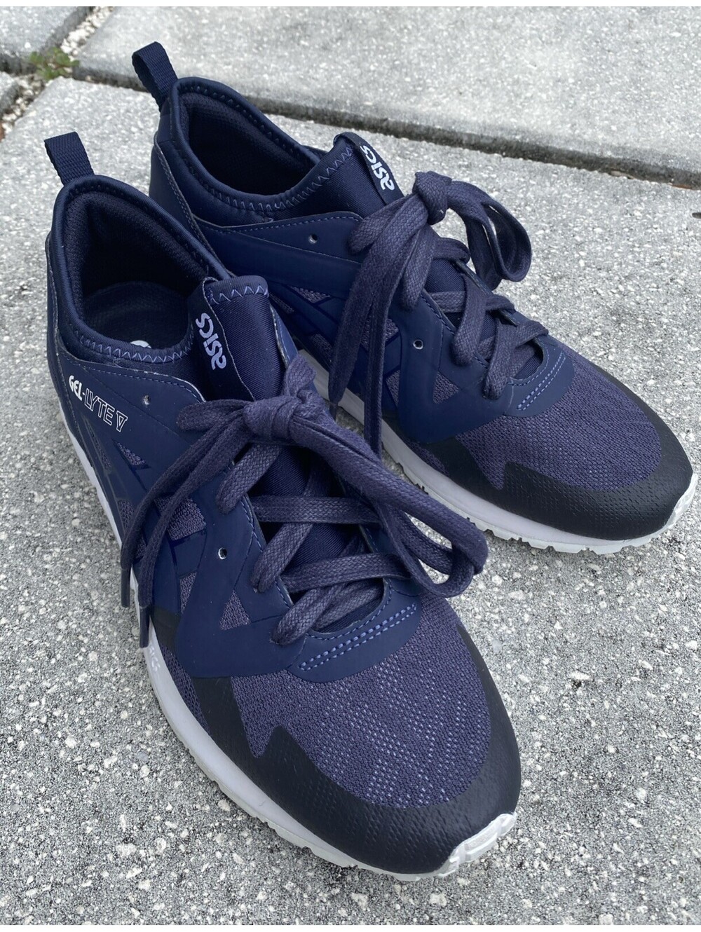 Asics Gel Lyte V Navy BLUE - INDIGO BLUE H7X1Y Men’s Sz. 8 Running Shoes